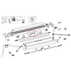 Thule 6300 Center Support Roller Tube 