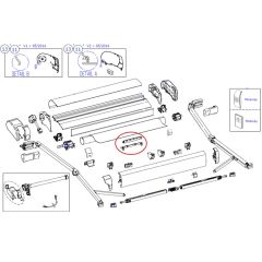 Thule 9200 Center Support Roller Tube