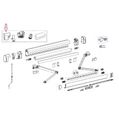 Thule Main Housing 5200 12V Endcap LH + RH Antraciet