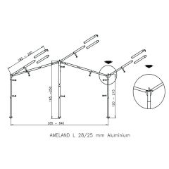 Campking Luifelframe Ameland 28/25mm Alu