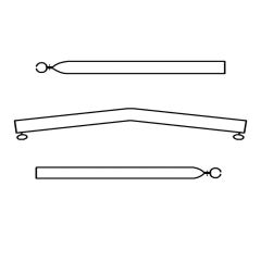 Campking Daksteun gebogen 22/19mm 170-250 Basic